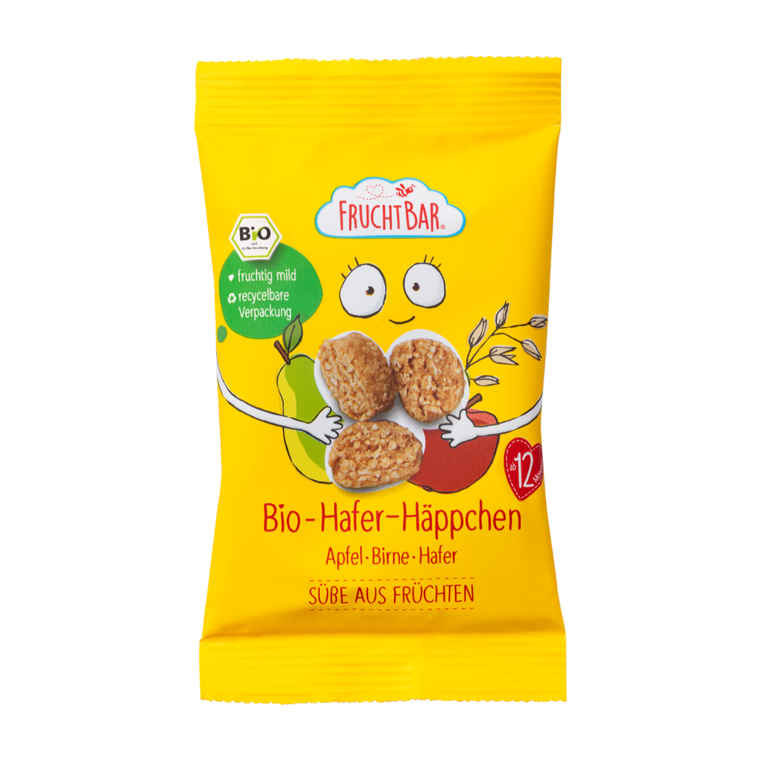Bio Hafer Häppchen Apfel, Birne, Hafer Bio Hafer Häppchen Apfel, Birne, Hafer