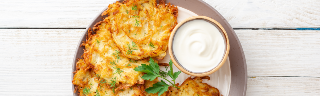 Kartoffelpuffer mit Quark Dip