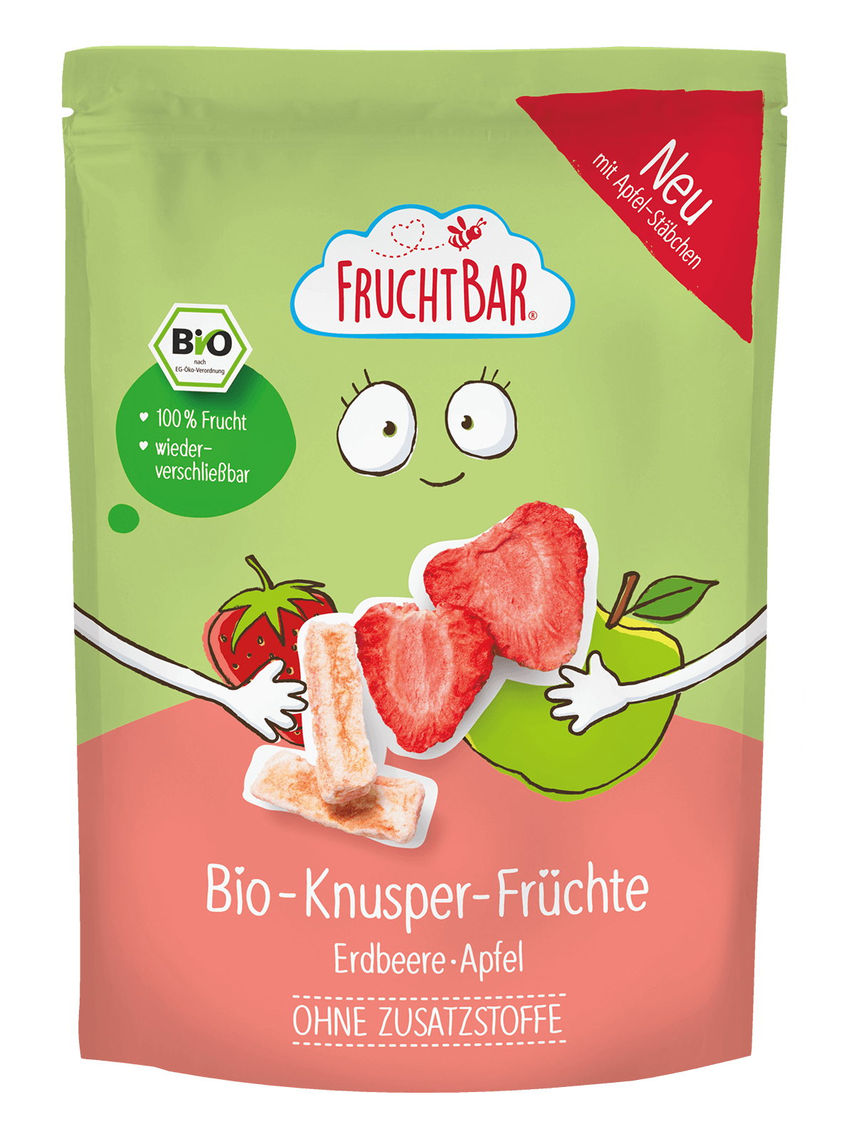 Bio Knusper Früchte Erdbeere, Apfel