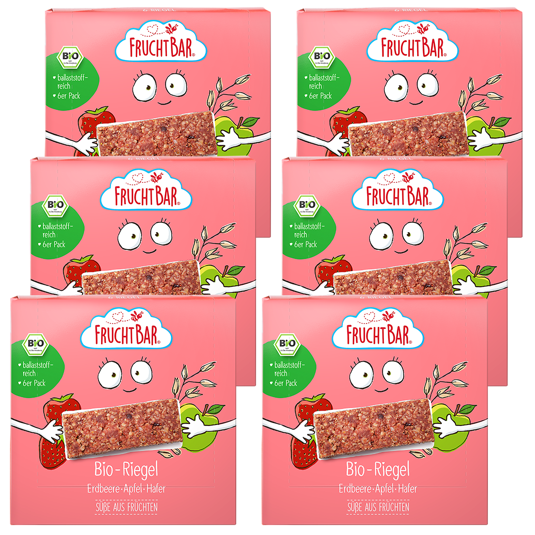 Bio Riegel Erdbeere, Apfel, Hafer