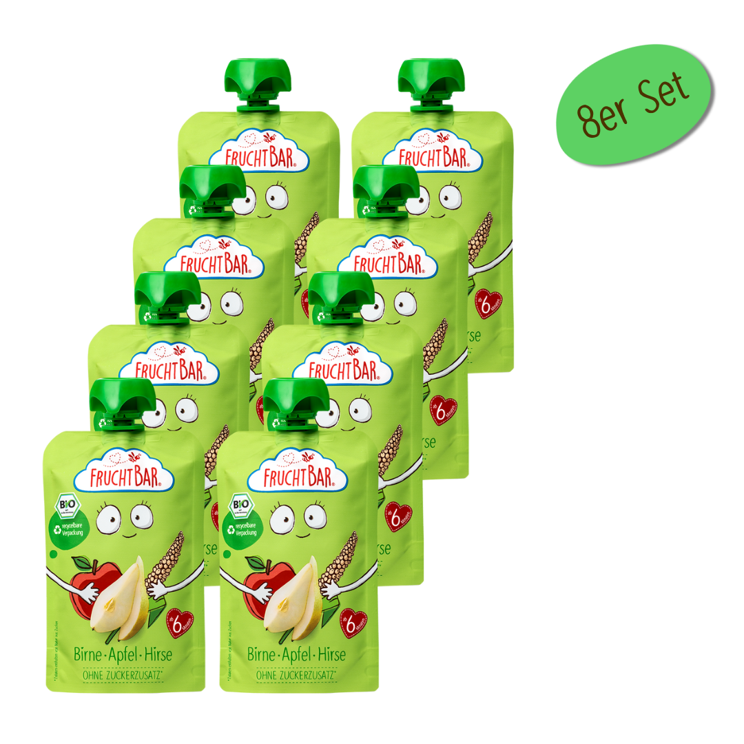 Bio Quetschie Birne, Apfel, Hirse Bio Quetschie Birne, Apfel, Hirse