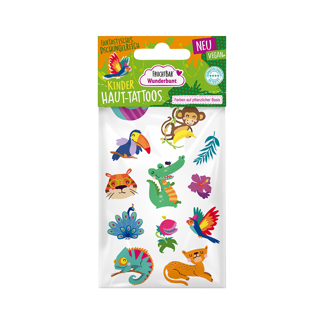 Kinder Haut-Tattoos - Fantastisches Dschungelreich