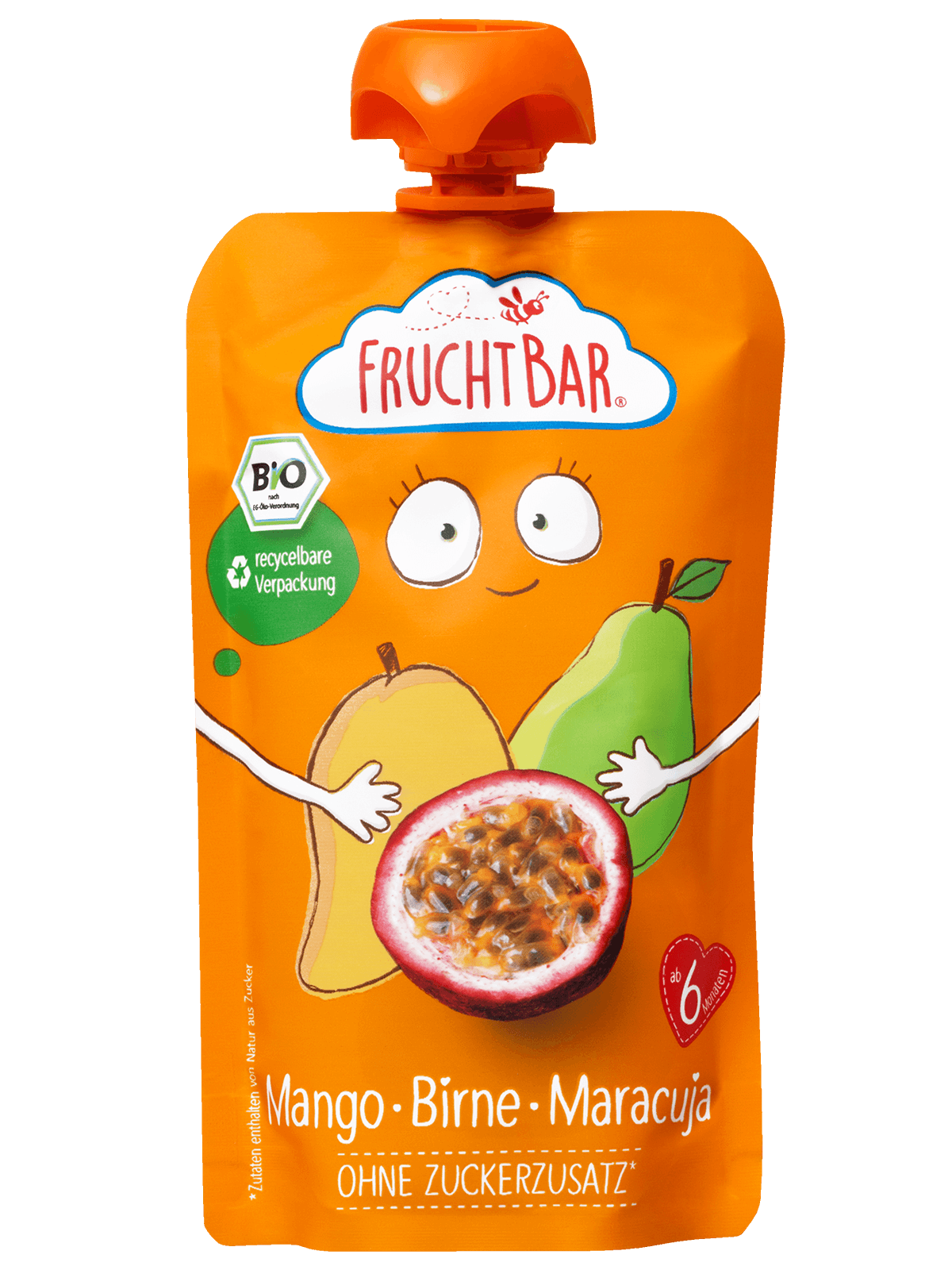 Bio Quetschie Mango, Birne, Maracuja, 120g
