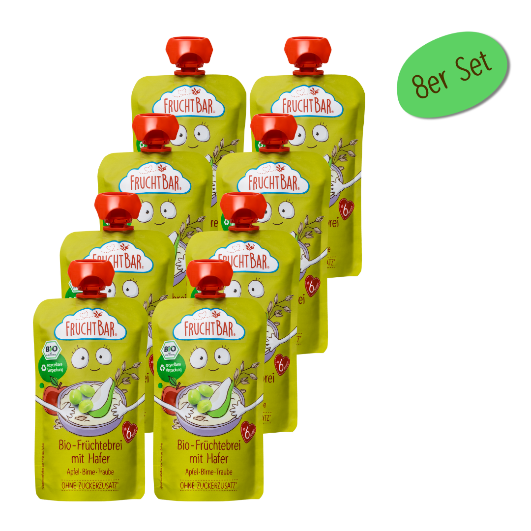 Bio Quetschie Früchte-Haferbrei Apfel, Birne, Traube, 120g Bio Quetschie Früchte-Haferbrei Apfel, Birne, Traube, 120g