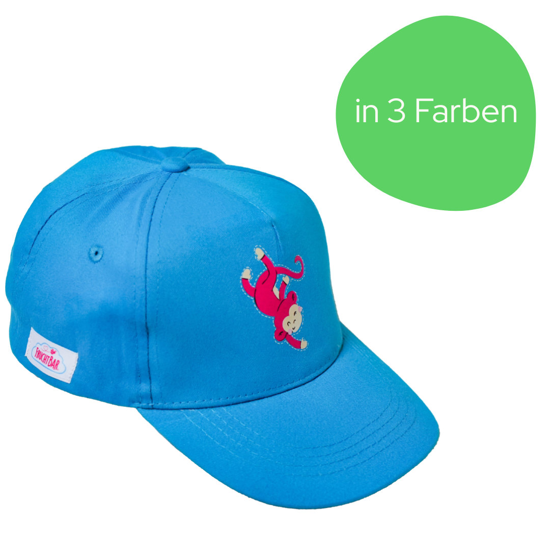 Kinder Cap mit Motiv Affe Aqua