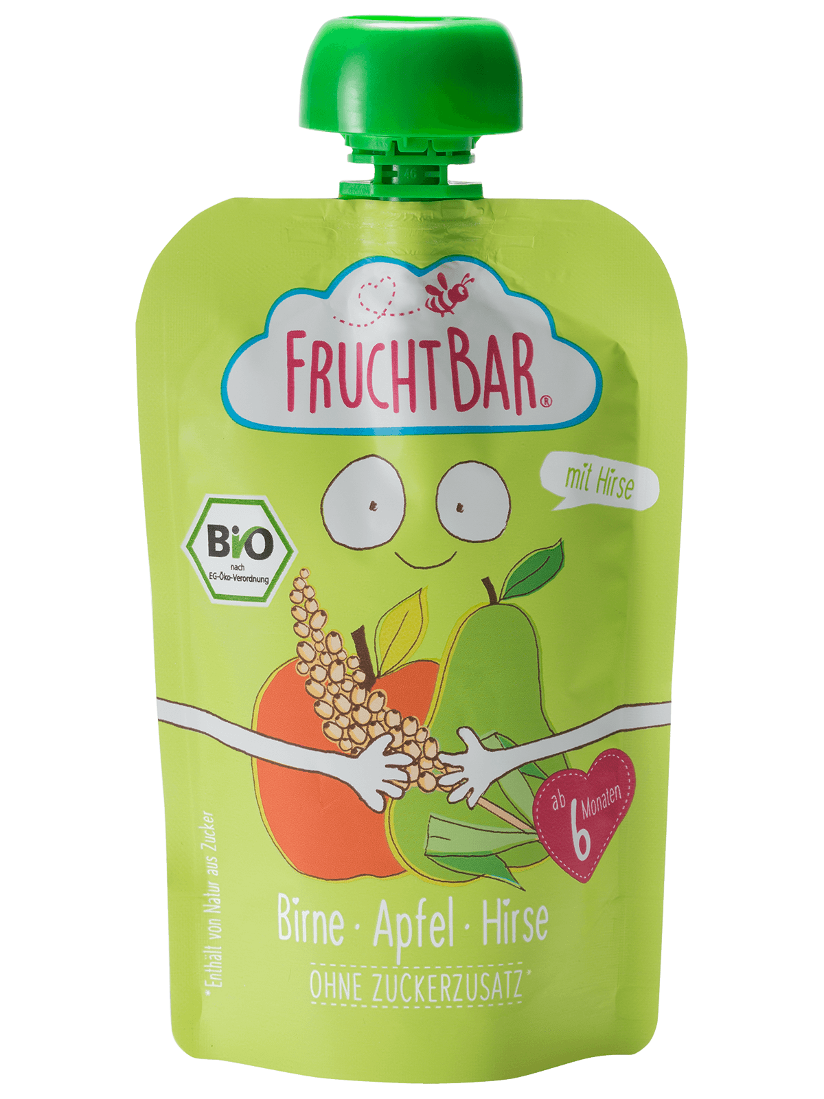 Bio Quetschie Birne, Apfel, Hirse