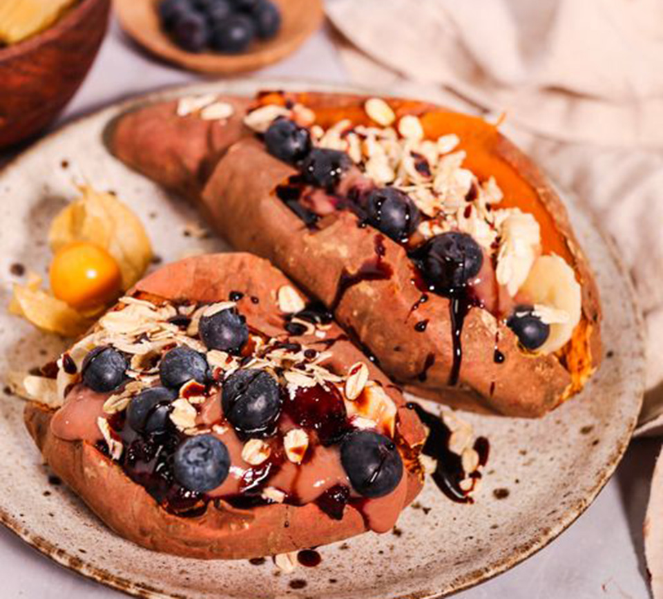 Süßkartoffel mit Quetschie Topping