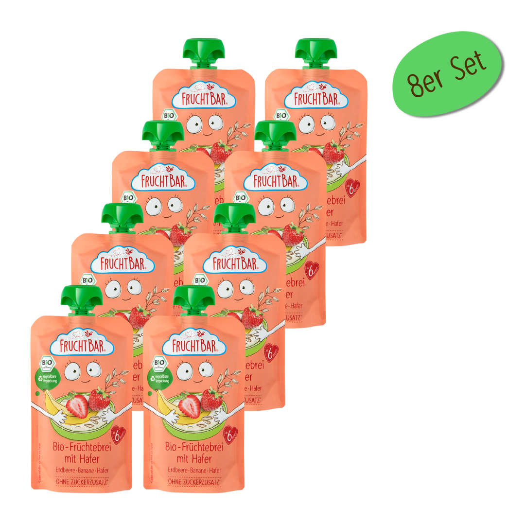 Bio Quetschie Früchtebrei mit Hafer, 120g Bio Quetschie Früchtebrei mit Hafer, 120g
