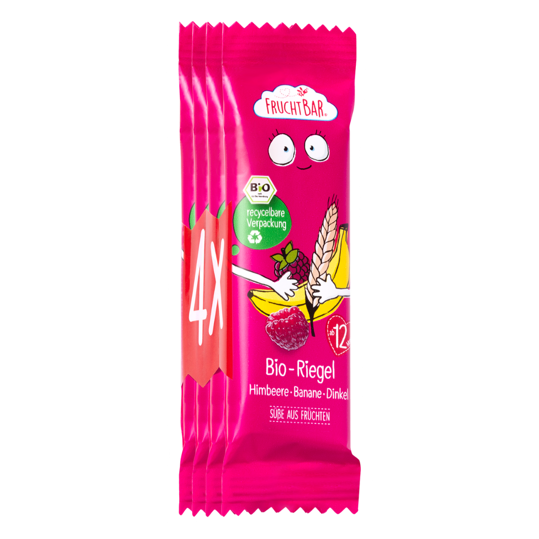Bio Riegel Himbeere, Banane, Dinkel Bio Riegel Himbeere, Banane, Dinkel