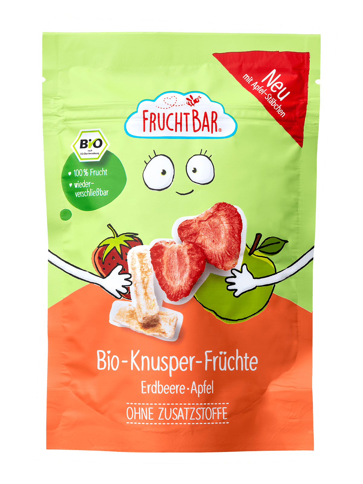 Bio Knusper Früchte Erdbeere, Apfel