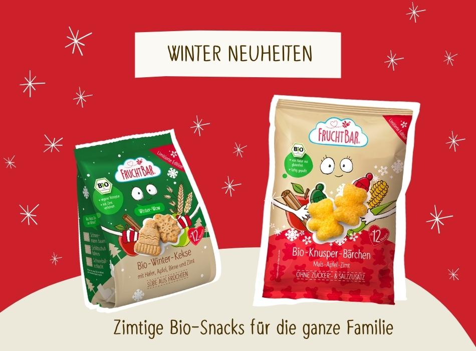 FruchtBar Bio-Winter-Kekse und Bio-Knusper-Baerchen