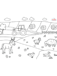 Ausmalbild Farmtiere