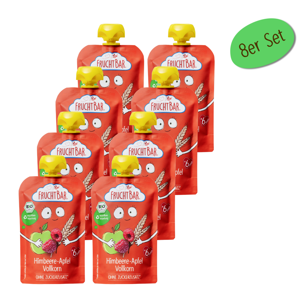 Bio Quetschie Himbeere, Apfel, Vollkorn Bio Quetschie Himbeere, Apfel, Vollkorn