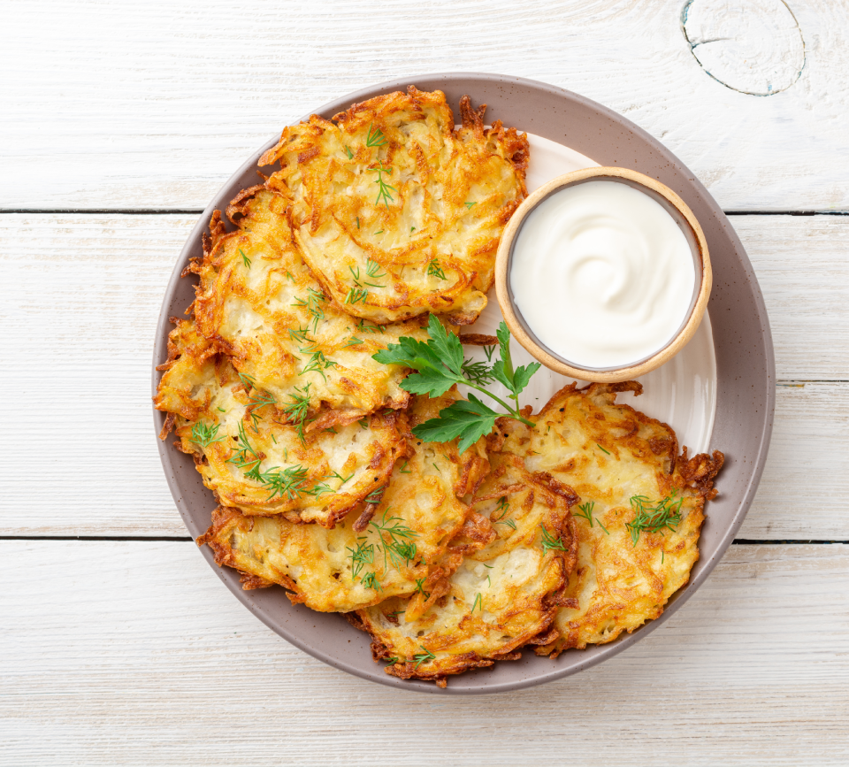 Kartoffelpuffer mit Quark Dip