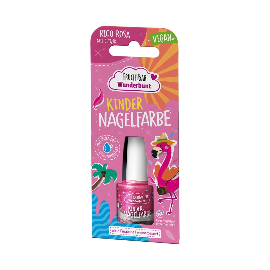 Kinder Nagelfarbe 'Rico Rosa mit Glitzer' Kinder Nagelfarbe 'Rico Rosa mit Glitzer'