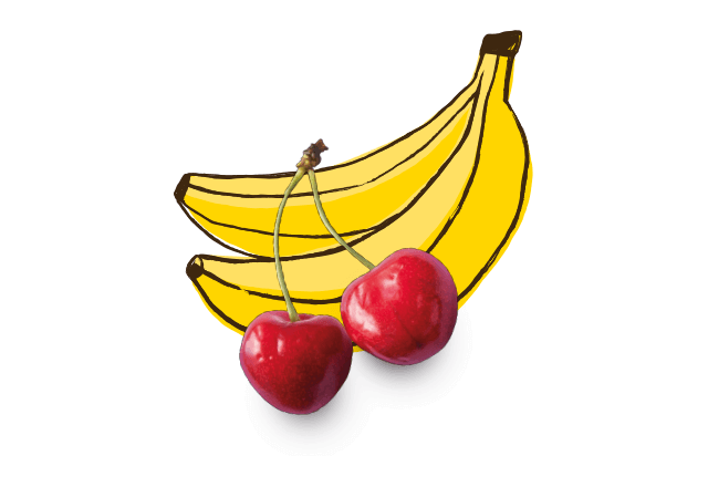 aus Bio Banane und Kirsche